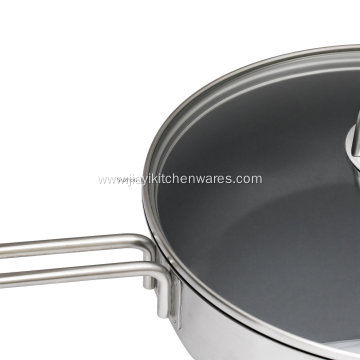 Household High Quality SUS304 Wok with Glass Lid